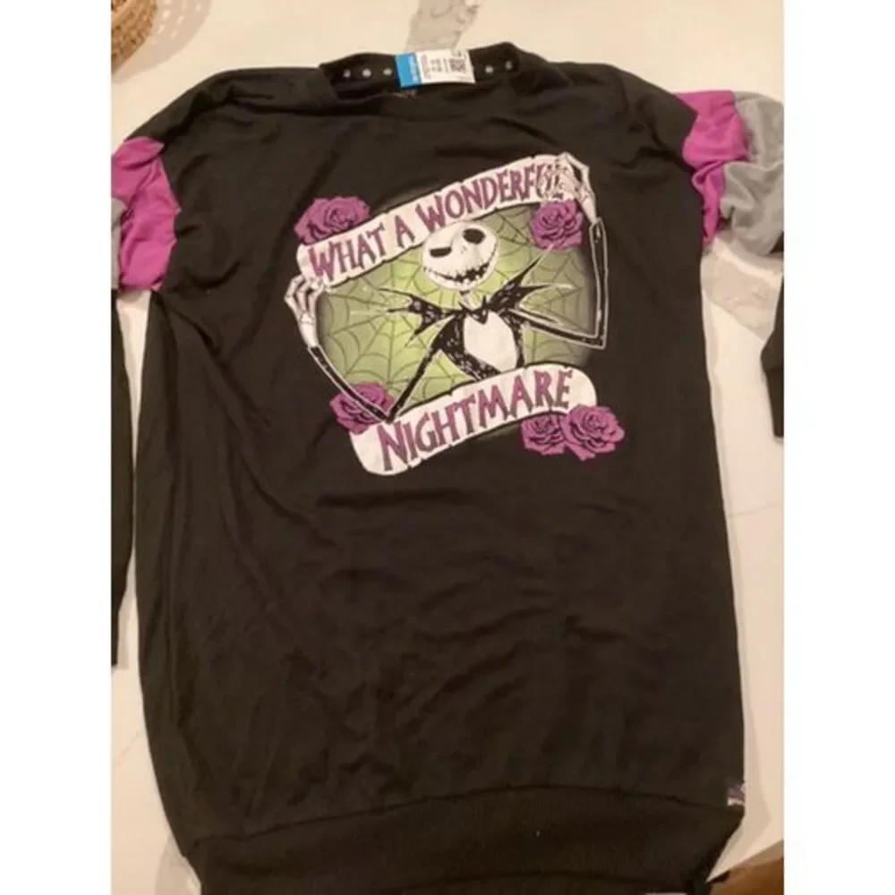 Disney Sz M Nightmare Before Christmas Sleepwear Shirt What A Wonderful Nightmar - Picture 2 of 11